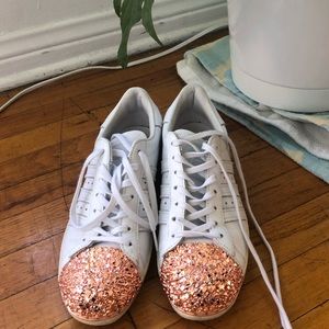 Rose Gold Detail Adidas Superstars